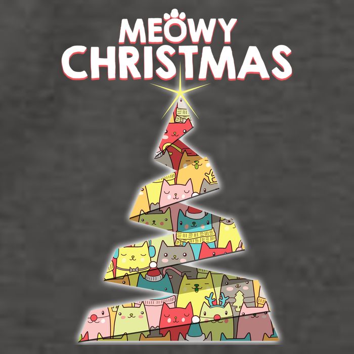 Meowy Christmas Tree For Cat Lovers Vector Backpack
