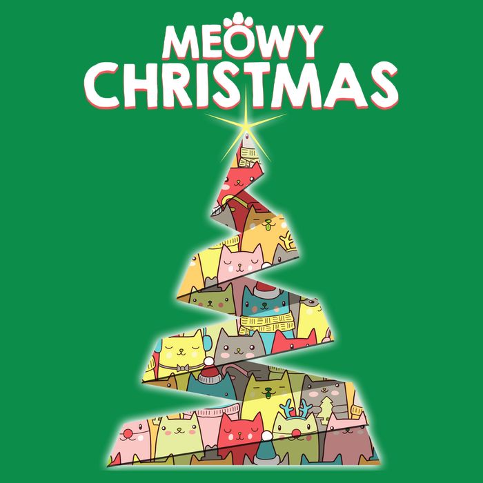 Meowy Christmas Tree For Cat Lovers Baby Bodysuit