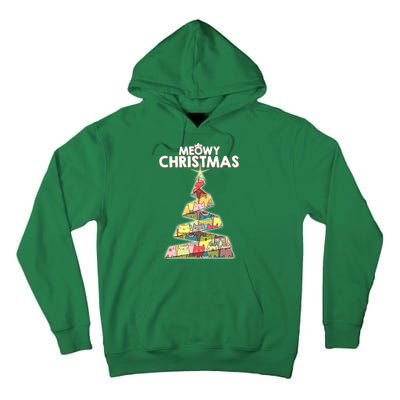 Meowy Christmas Tree For Cat Lovers Tall Hoodie