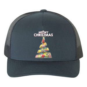 Meowy Christmas Tree For Cat Lovers Yupoong Adult 5-Panel Trucker Hat