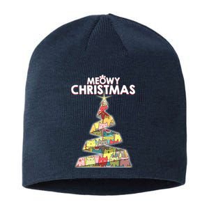 Meowy Christmas Tree For Cat Lovers Sustainable Beanie