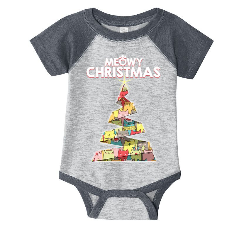 Meowy Christmas Tree For Cat Lovers Infant Baby Jersey Bodysuit