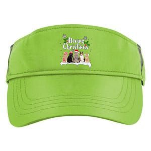 Meowy Christmas Winter Cats Adult Drive Performance Visor