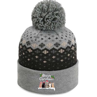 Meowy Christmas Winter Cats The Baniff Cuffed Pom Beanie