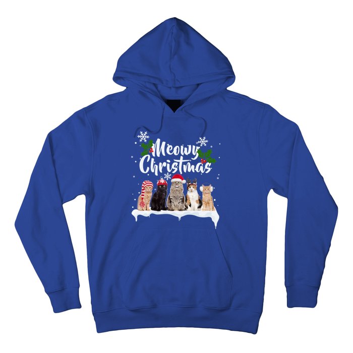 Meowy Christmas Winter Cats Hoodie