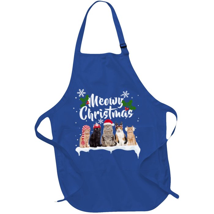 Meowy Christmas Winter Cats Apron