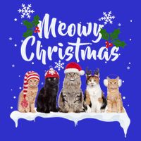 Meowy Christmas Winter Cats Apron