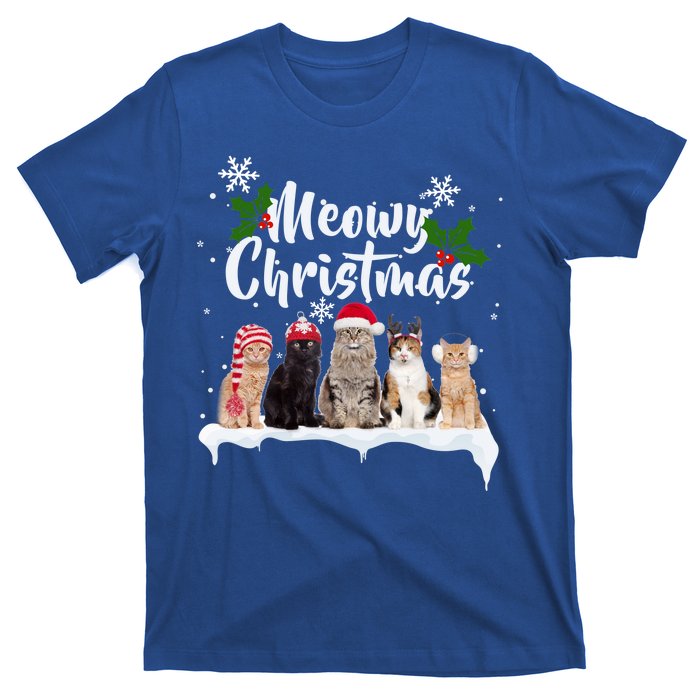 Meowy Christmas Winter Cats T-Shirt