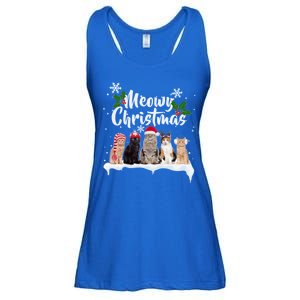 Meowy Christmas Winter Cats Ladies Essential Flowy Tank