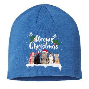 Meowy Christmas Winter Cats Sustainable Beanie