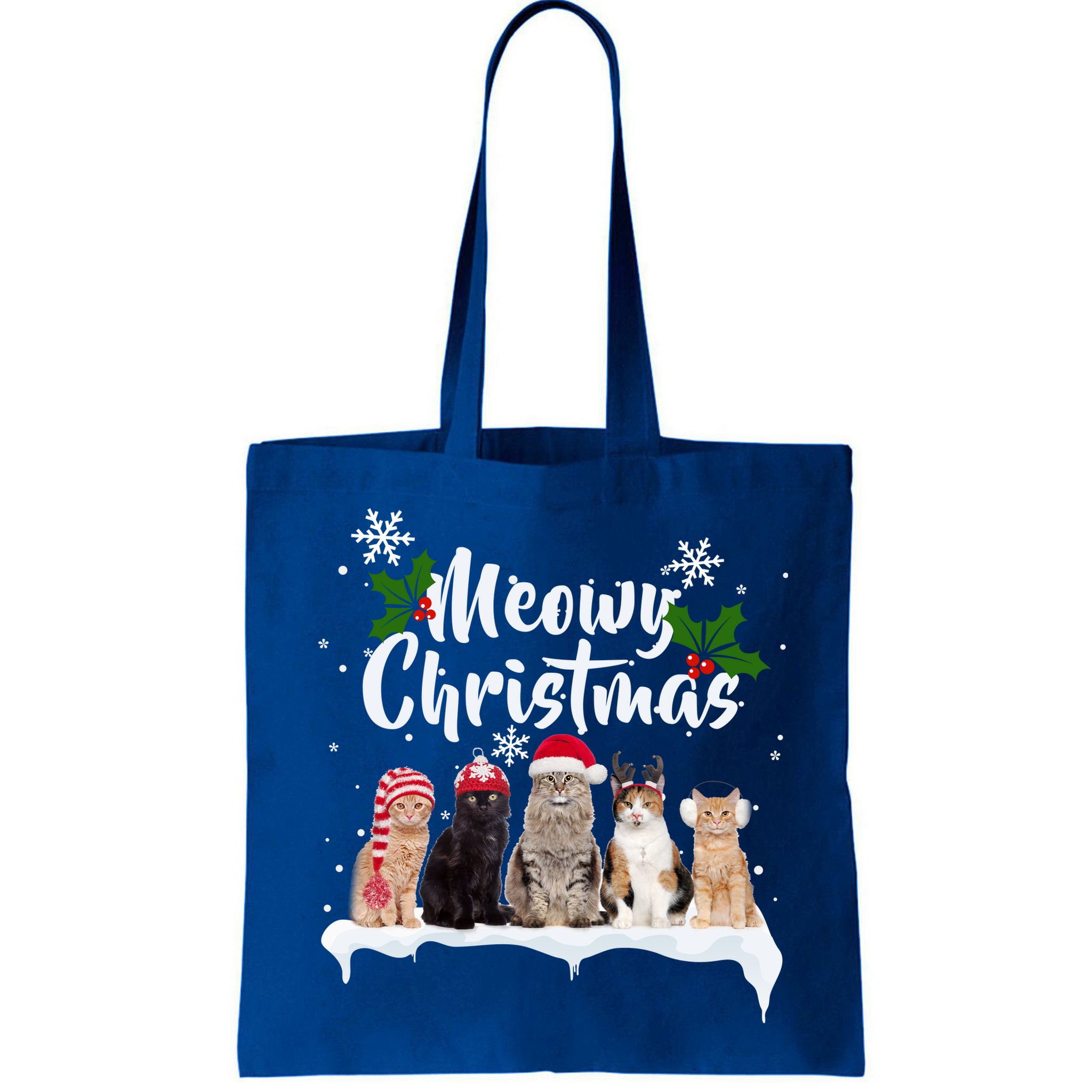 Meowy Christmas Winter Cats Bag
