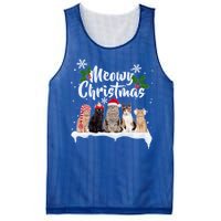 Meowy Christmas Winter Cats Mesh Reversible Basketball Jersey Tank