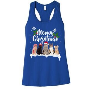 Meowy Christmas Winter Cats Women's Racerback Tank