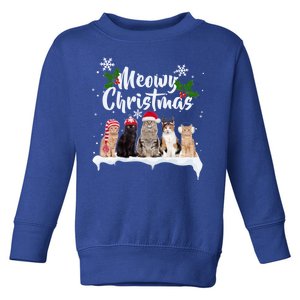 Meowy Christmas Winter Cats Toddler Sweatshirt