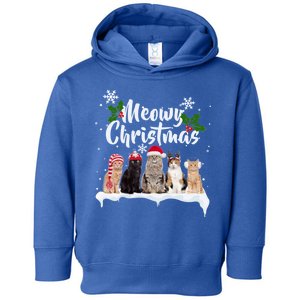 Meowy Christmas Winter Cats Toddler Hoodie