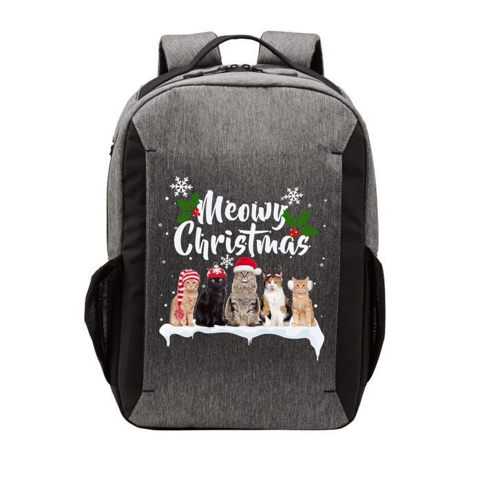 Meowy Christmas Winter Cats Vector Backpack