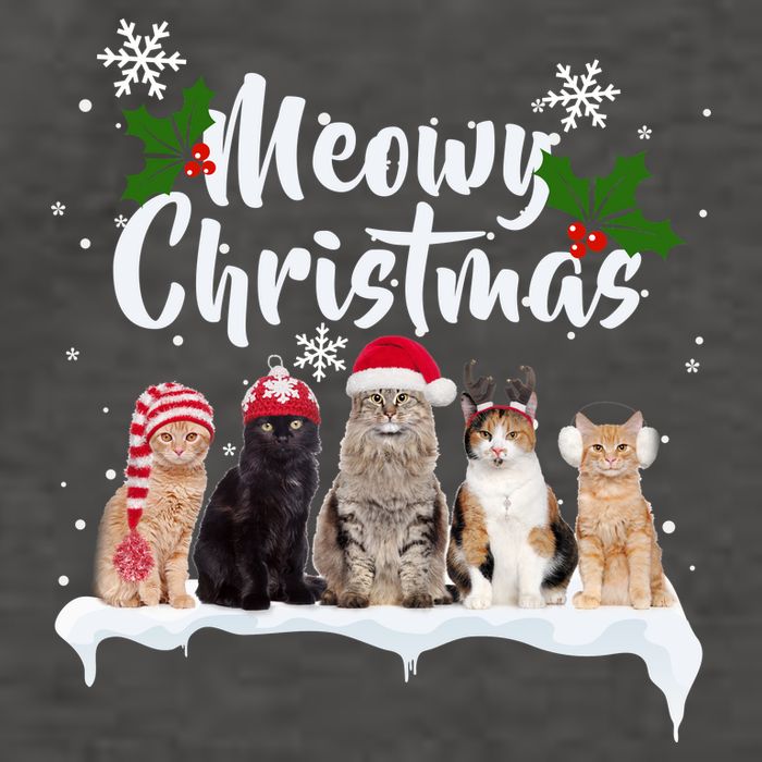 Meowy Christmas Winter Cats Vector Backpack