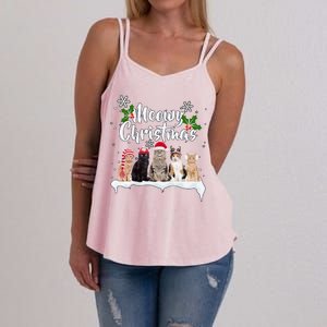 Meowy Christmas Winter Cats Women's Strappy Tank