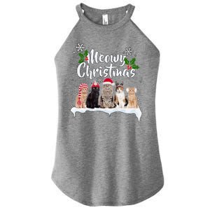 Meowy Christmas Winter Cats Women's Perfect Tri Rocker Tank