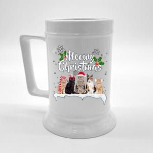 Meowy Christmas Winter Cats Beer Stein