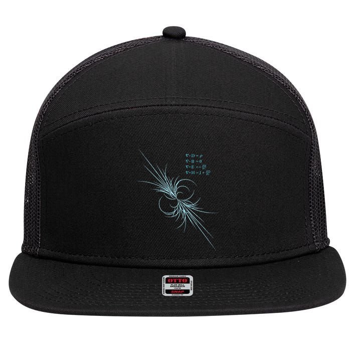Maxwell Equation Physics Study Science Lover Physicist 7 Panel Mesh Trucker Snapback Hat