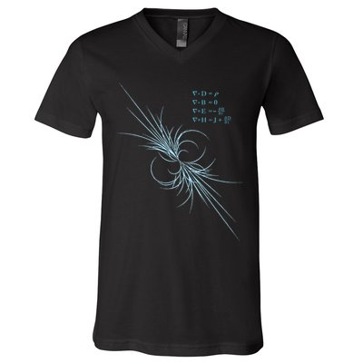 Maxwell Equation Physics Study Science Lover Physicist V-Neck T-Shirt