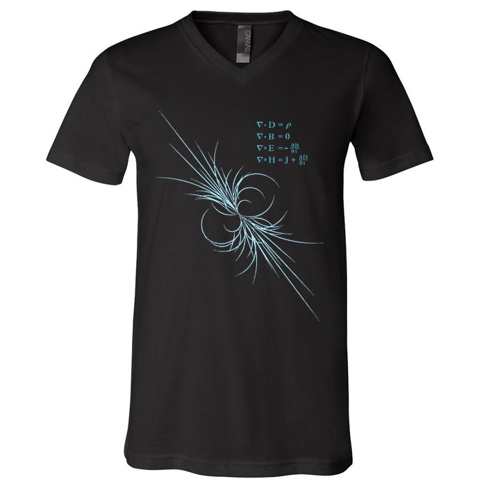 Maxwell Equation Physics Study Science Lover Physicist V-Neck T-Shirt
