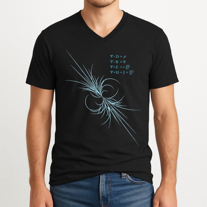 Maxwell Equation Physics Study Science Lover Physicist V-Neck T-Shirt