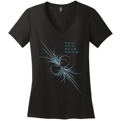 Maxwell Equation Physics Study Science Lover Physicist Women's V-Neck T-Shirt