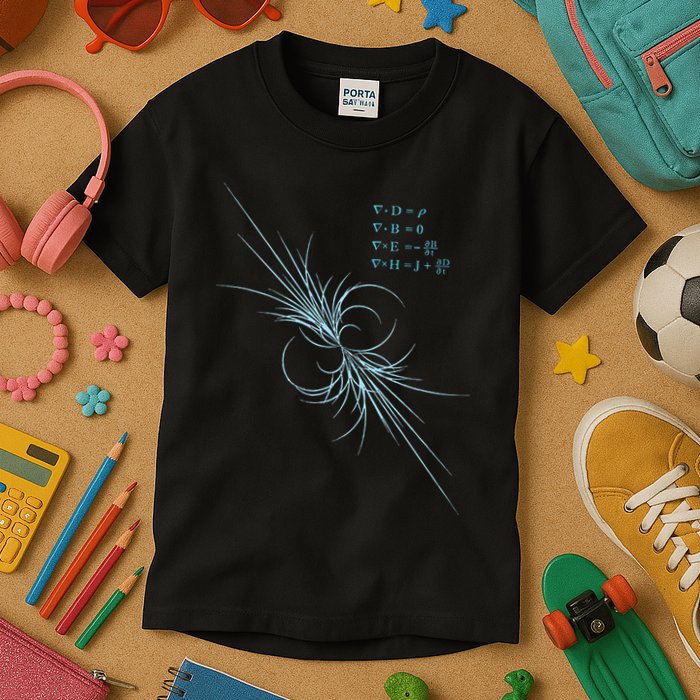 Maxwell Equation Physics Study Science Lover Physicist Kids T-Shirt