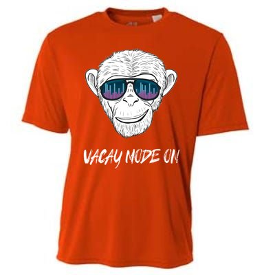 Monkey Equalizer Party Rave Techno Vacation Vacay Mode On Gift Cooling Performance Crew T-Shirt