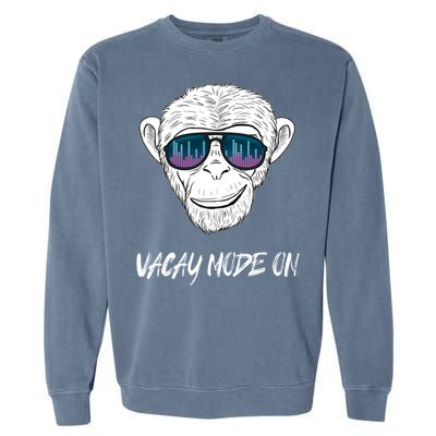 Monkey Equalizer Party Rave Techno Vacation Vacay Mode On Gift Garment-Dyed Sweatshirt