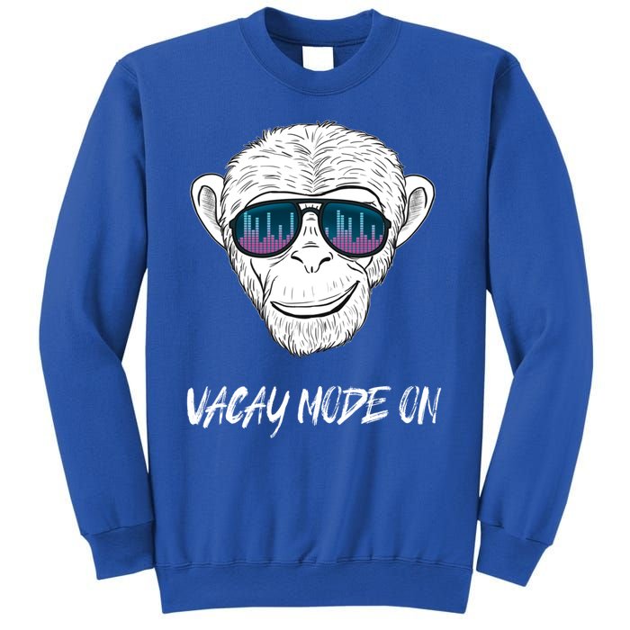 Monkey Equalizer Party Rave Techno Vacation Vacay Mode On Gift Sweatshirt