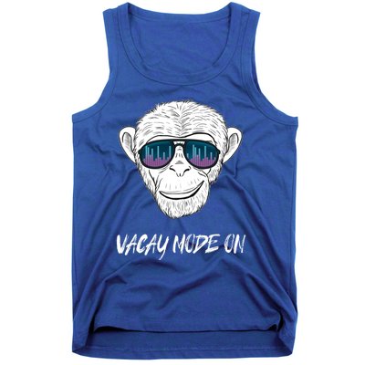 Monkey Equalizer Party Rave Techno Vacation Vacay Mode On Gift Tank Top