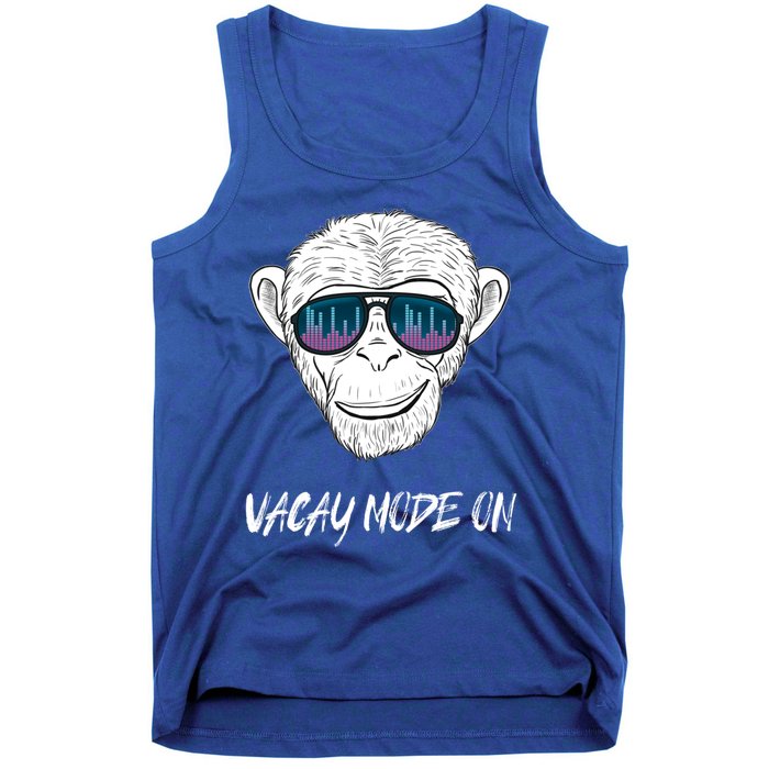 Monkey Equalizer Party Rave Techno Vacation Vacay Mode On Gift Tank Top