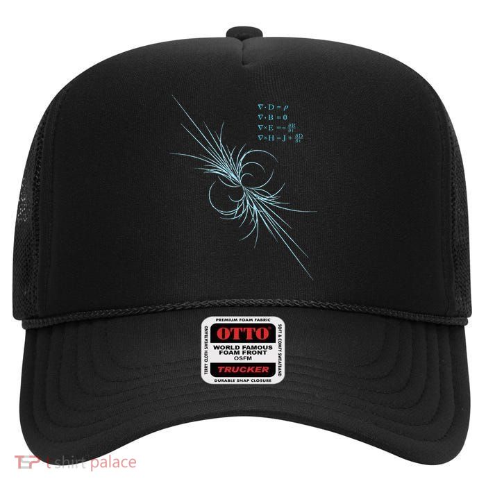 Maxwell Equation Physics Study Science Lover Physicist High Crown Mesh Back Trucker Hat