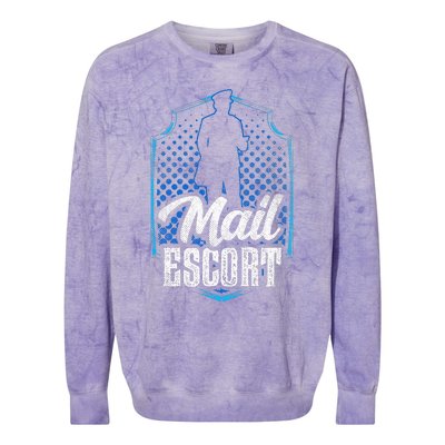 Mail Escort Postal Worker Mailman Courier Postman Colorblast Crewneck Sweatshirt