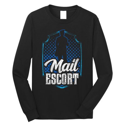 Mail Escort Postal Worker Mailman Courier Postman Long Sleeve Shirt