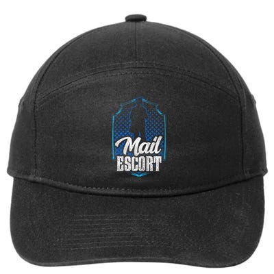 Mail Escort Postal Worker Mailman Courier Postman 7-Panel Snapback Hat