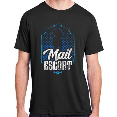 Mail Escort Postal Worker Mailman Courier Postman Adult ChromaSoft Performance T-Shirt