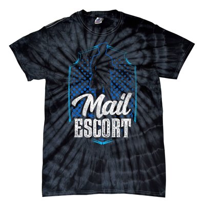 Mail Escort Postal Worker Mailman Courier Postman Tie-Dye T-Shirt