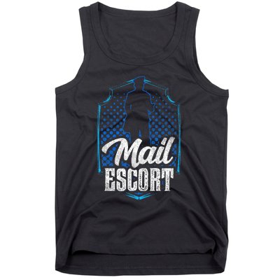 Mail Escort Postal Worker Mailman Courier Postman Tank Top