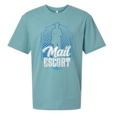 Mail Escort Postal Worker Mailman Courier Postman Sueded Cloud Jersey T-Shirt