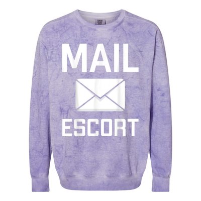 Mail Escort Postal Worker Mailman Mail Lady Novelty Colorblast Crewneck Sweatshirt