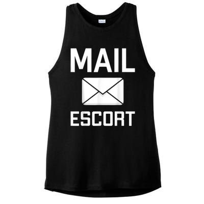 Mail Escort Postal Worker Mailman Mail Lady Novelty Ladies PosiCharge Tri-Blend Wicking Tank