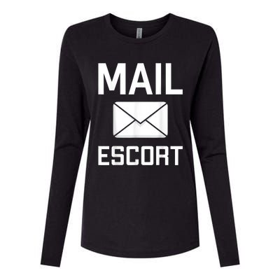 Mail Escort Postal Worker Mailman Mail Lady Novelty Womens Cotton Relaxed Long Sleeve T-Shirt