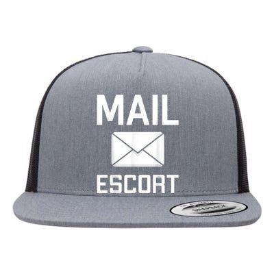 Mail Escort Postal Worker Mailman Mail Lady Novelty Flat Bill Trucker Hat