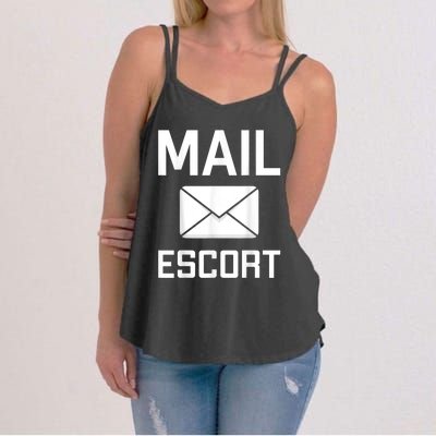 Mail Escort Postal Worker Mailman Mail Lady Novelty Women's Strappy Tank