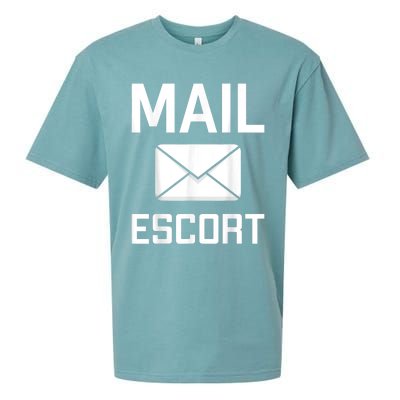 Mail Escort Postal Worker Mailman Mail Lady Novelty Sueded Cloud Jersey T-Shirt