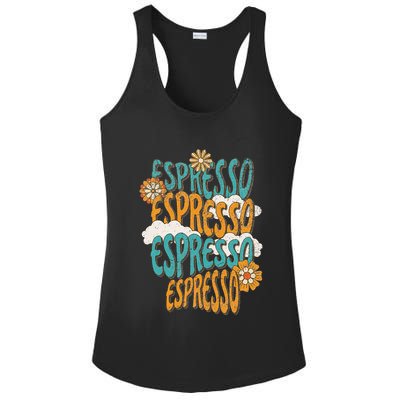 Me Espresso Retro Carpenter Ladies PosiCharge Competitor Racerback Tank